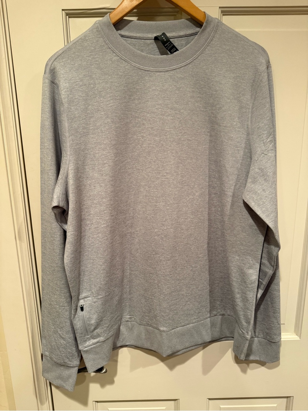 NWOT Men’s Vuori Ponto Performance Crew Heather Gray Long Sleeve Pullover Large